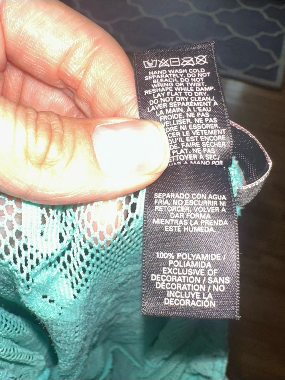 Victoria’s Secret Lace Halter Chemise Babydoll Aqua Open Back Lingerie S/P